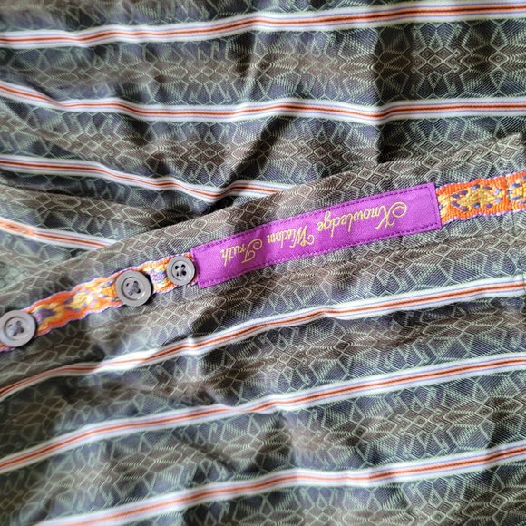 RARE Robert Graham Button Down Floral Embroidery Long Sleeve Dress Shirt 2XL XXL - Picture 14 of 16